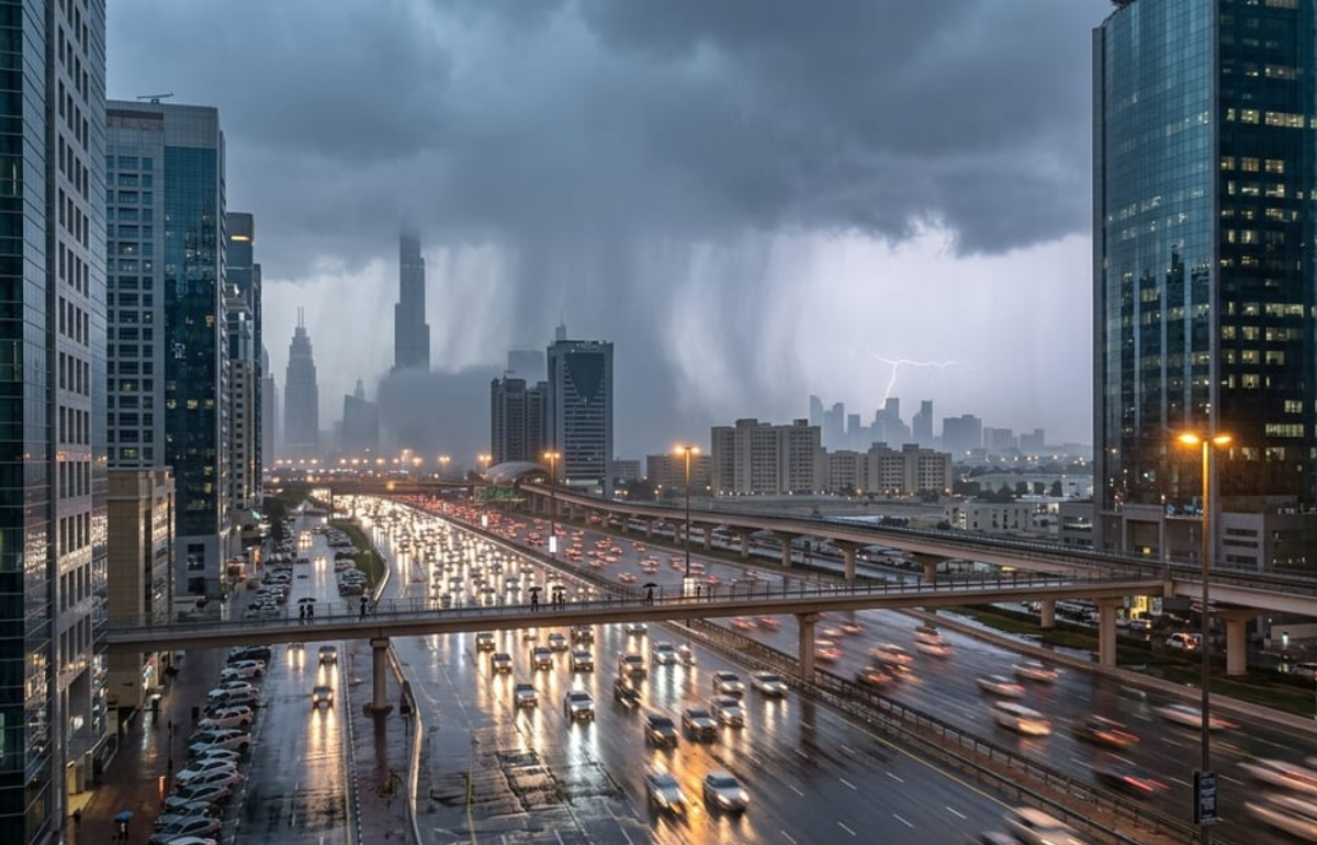 UAE Rainstorm Warning Issued as Severe Storm Peaks Thursday Night