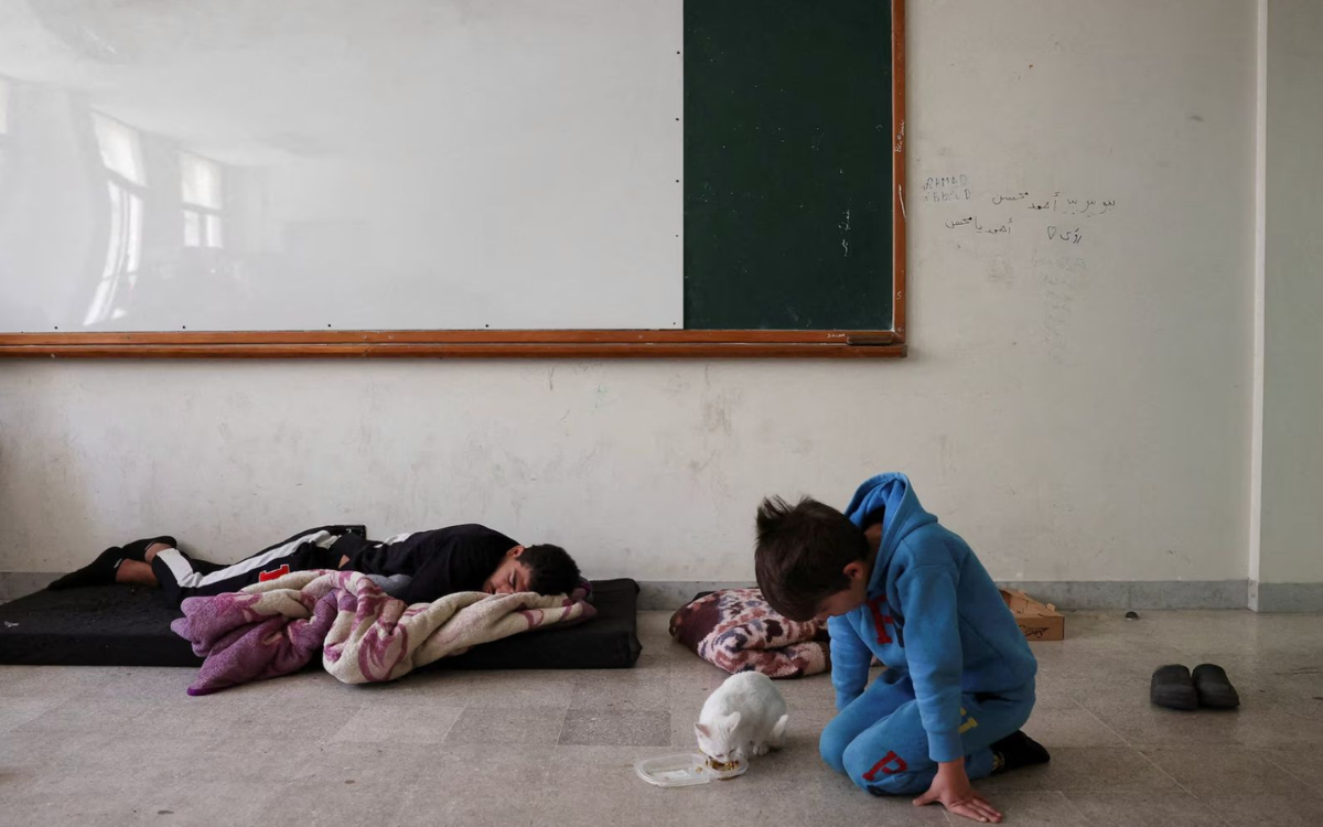 Lebanese Families Flee Israeli Strikes to Schools, Stadiums and Streets